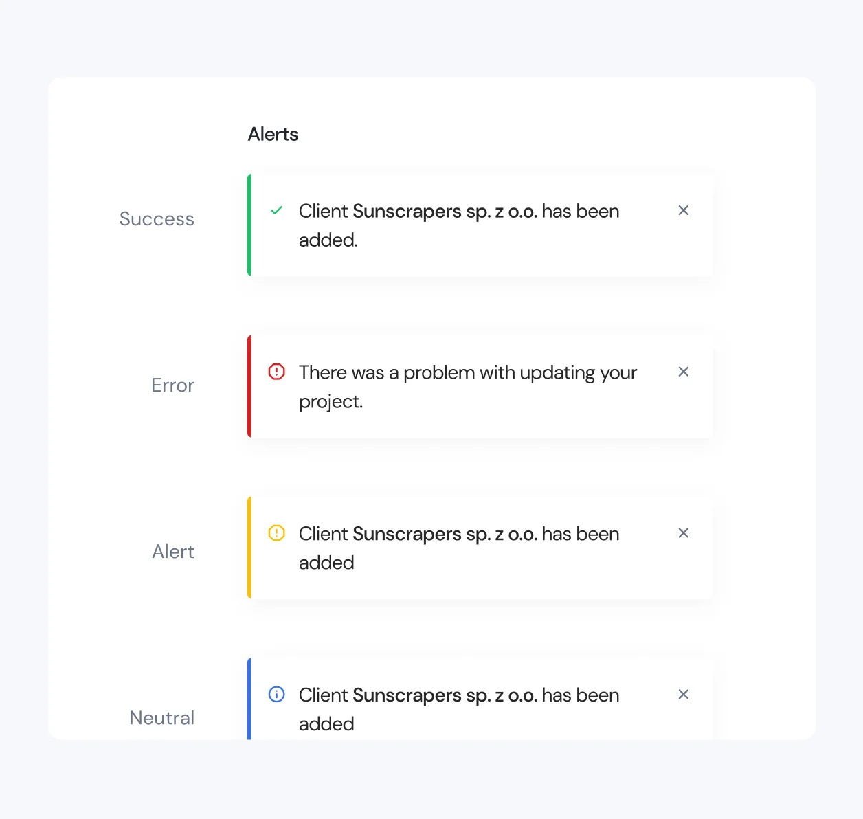 App alerts design