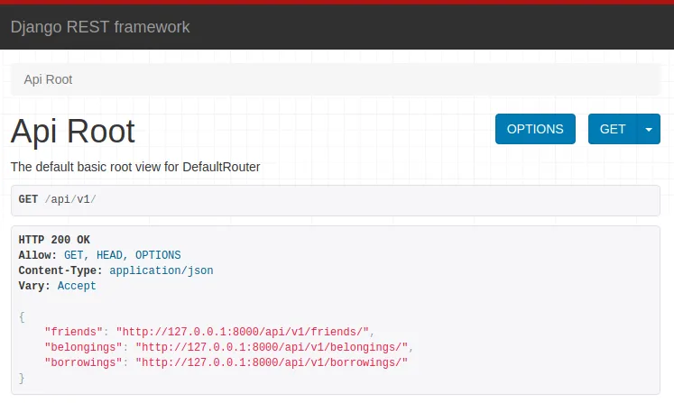 Django Rest Framework - Example of Use