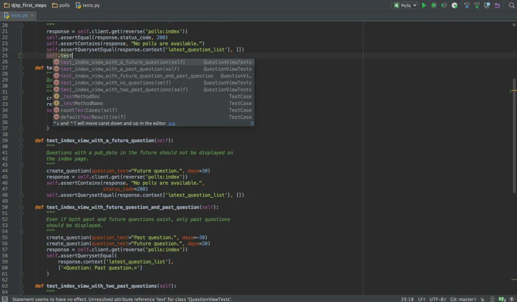 pycharm ide main screen in action